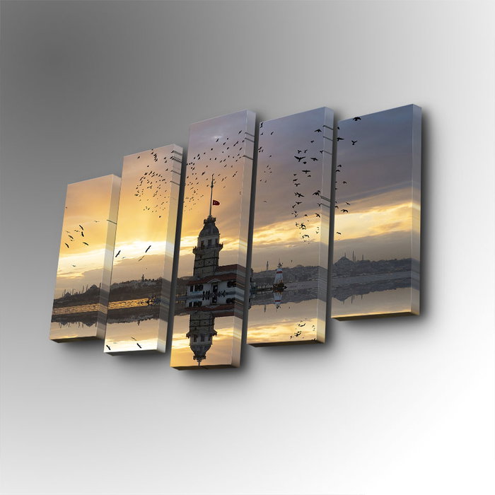 Wallity Cuadro Decorativo en Lienzo 5 Piezas 5PUC-099 Multicolor Wallity Cuadro Decorativo en Lienzo 5 Piezas 5PUC-099 Multicolor
